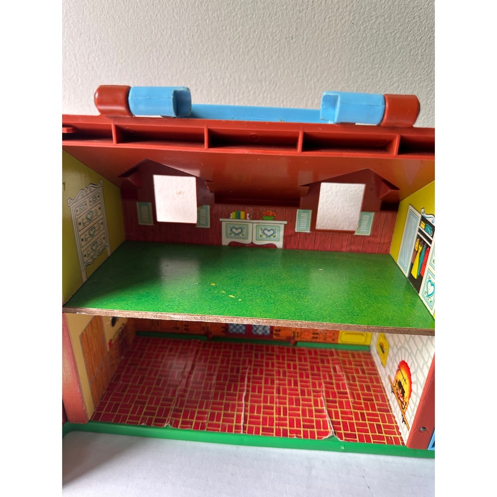 Vtg Fisher Price Little People Tudor House 952 Play Family Toy Lot Cows Figures - Picture 7 of 12